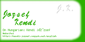 jozsef kendi business card